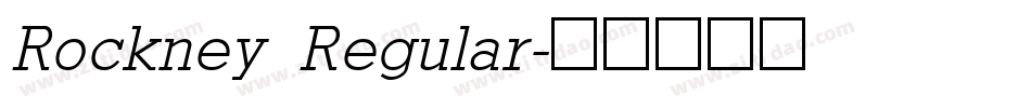 Rockney Regular字体转换